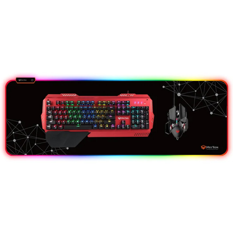 Tapis Souris Gamer Meetion PD121 XXL RGB Noir en Tunisie
