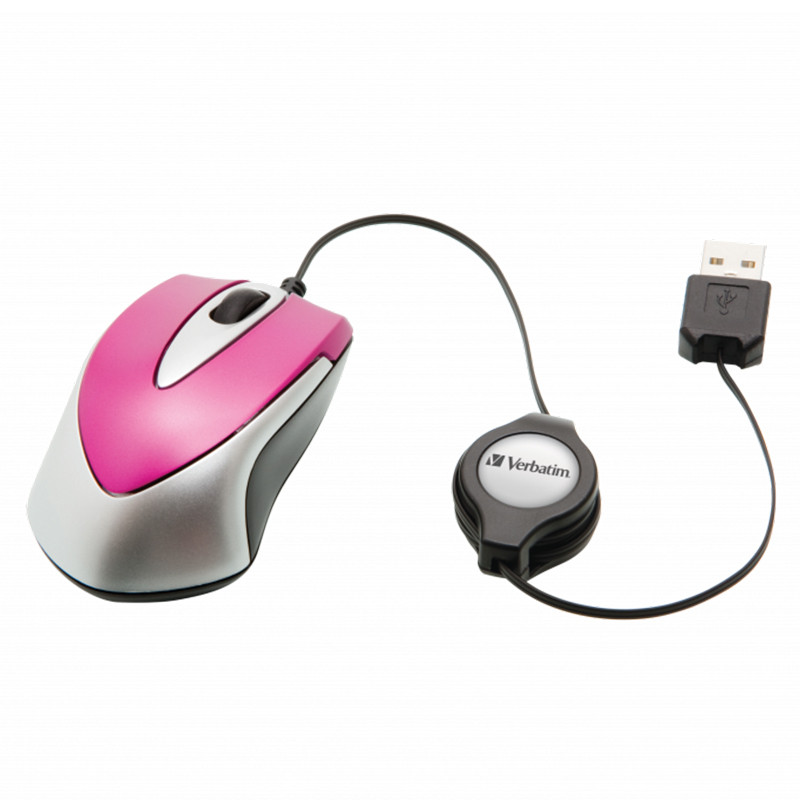Mini Souris Filaire Verbatim 49020 Rose  En Tunisie