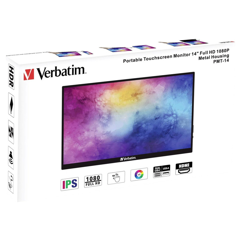 Ecran Portable Verbatim PMT-14 14" FHD IPS 60Hz Noir en Tunisie