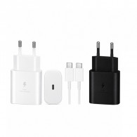 Adaptateur Secteur Samsung 25W Avec Cable Type C Noir & Blanc