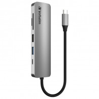 Hub USB Verbatim Multiport Type-C Gris 6En1 EN Tunisie