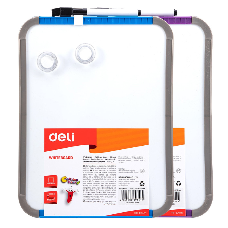 Ardoise Scolaire Magnétique Deli E39154 + Stylo + Chiffon Blanc en Tunisie