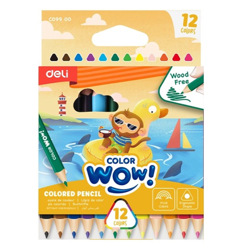 12 Crayons de Couleur Deli EC09900 En Tunisie