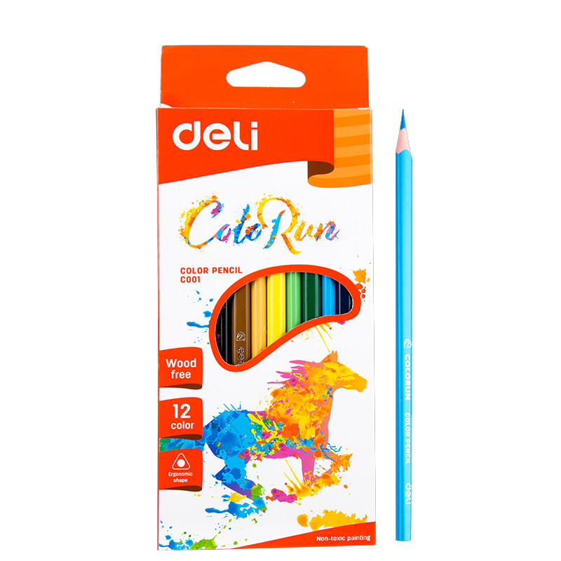 12 Crayons de Couleur Deli EC00100 En Tunisie