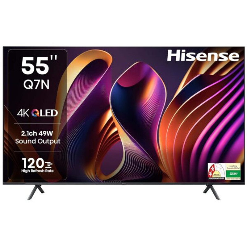 TV Hisense 55Q7N 55" QLED 4K Vidaa Smart Tv Noir en Tunisie