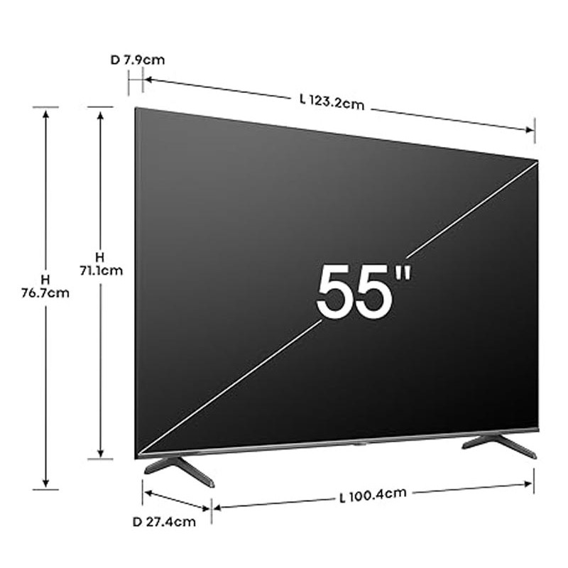 TV Hisense 55Q7N 55" QLED 4K Vidaa Smart TV Noir