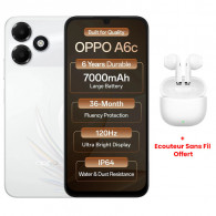 Smartphone Oppo A6c 4Go 128Go Blanc
