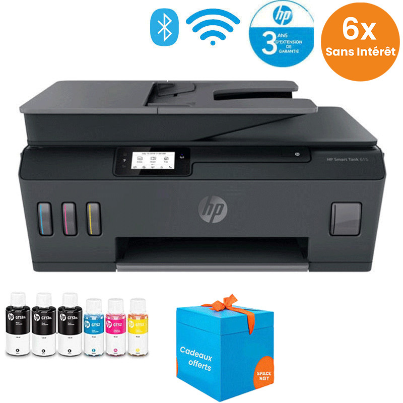 Imprimante HP 615 Smart Tank 4en1 Couleur WiFi