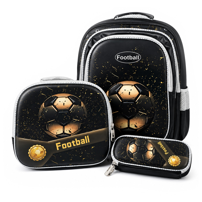 Sac à Dos Scolaire Avec Trousse & Sac Gouter S1133 Noir en Tunisie