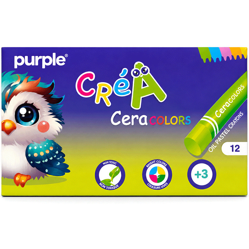 12 Crayons Pastel l’huile Purple Cera Colors en Tunisie