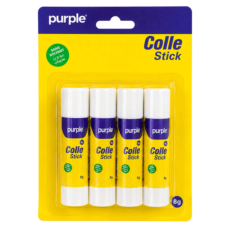 4 Bâtons De Colle Stick Purple 8G en Tunisie