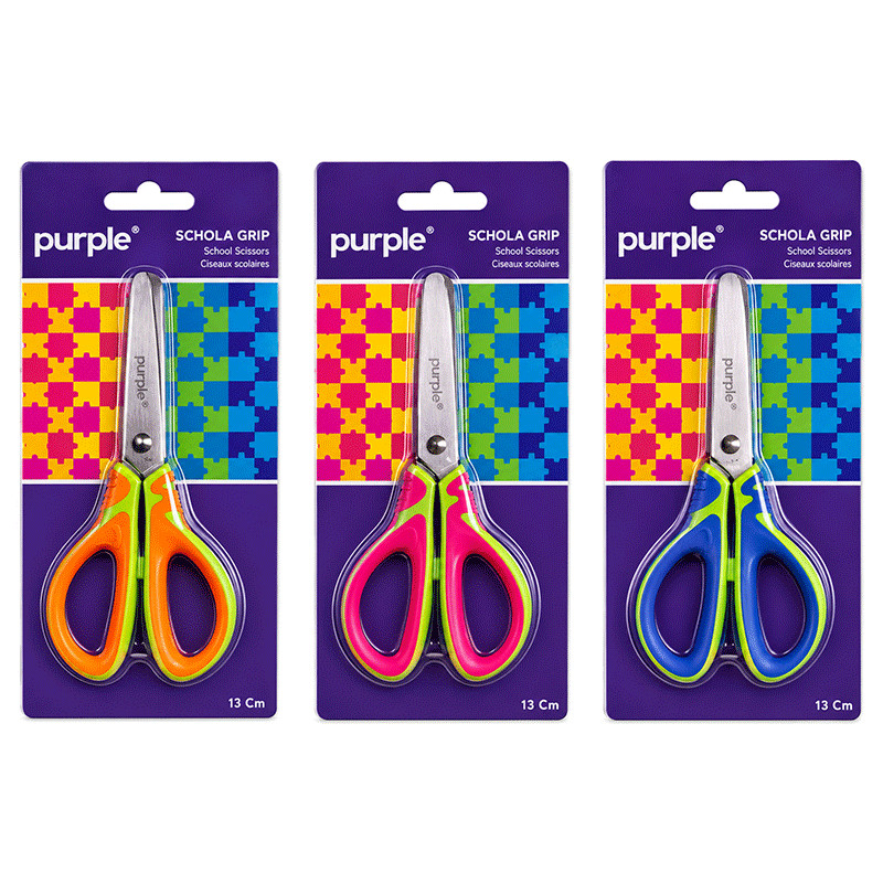 Ciseaux Blister Scolaire Purple13 cm Schola Grip En Tunisie