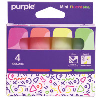 Pochette de 4 Surligneurs Purple Mini Fluoreska Assorties en Tunisie