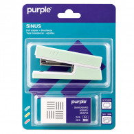 Mini Agrafeuse Purple + Paquet d’agrafes Bi-color Sinus en Tunisie