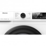 Machine à Laver Frontale Hisense WFQP8014EVM Inverter 8Kg Blanc en Tunisie