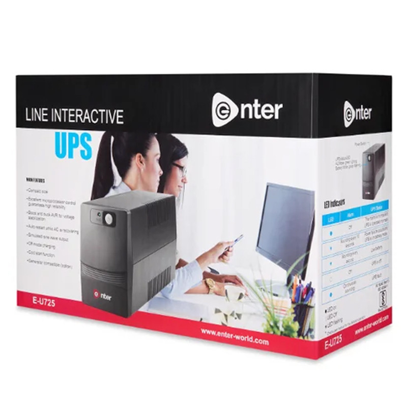 Onduleur In-Line Enter E-U725 600VA Noir en Tunisie