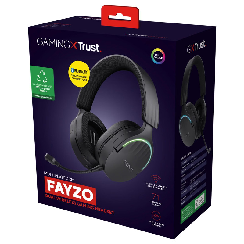 Micro Casque Gaming Trust GXT 491 FAYZO Noir en Tunisie