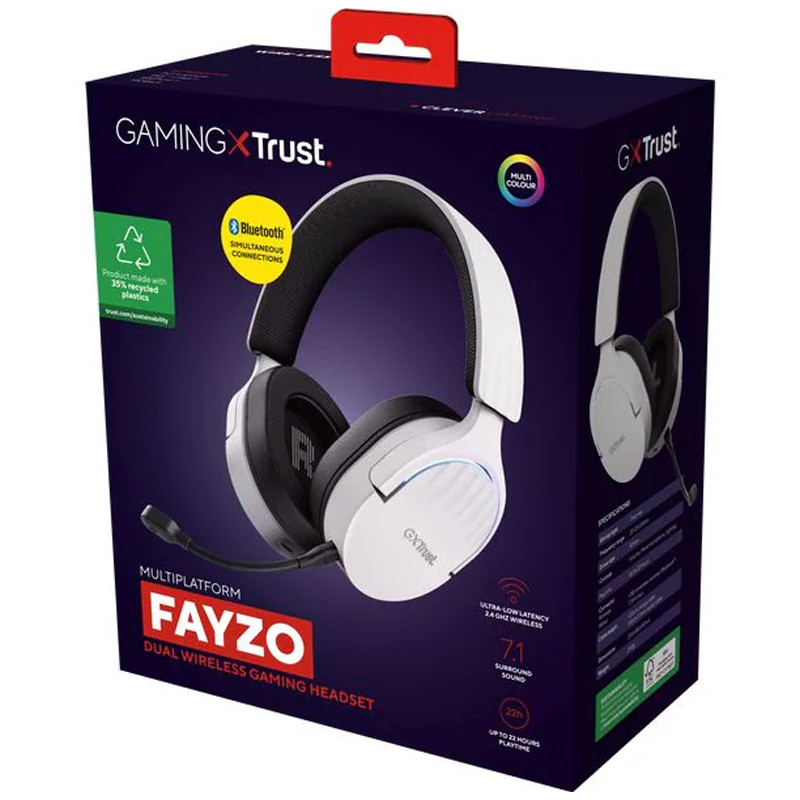 Micro Casque Gaming Trust GXT 491 FAYZO Blanc en Tunisie