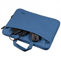 Sacoche Trust Bologna Ecologique Pour Pc Portable 14" Bleu