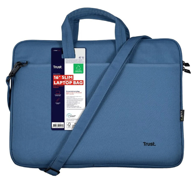Sacoche Trust Bologna Ecologique Pour Pc Portable 14" Bleu en Tunisie