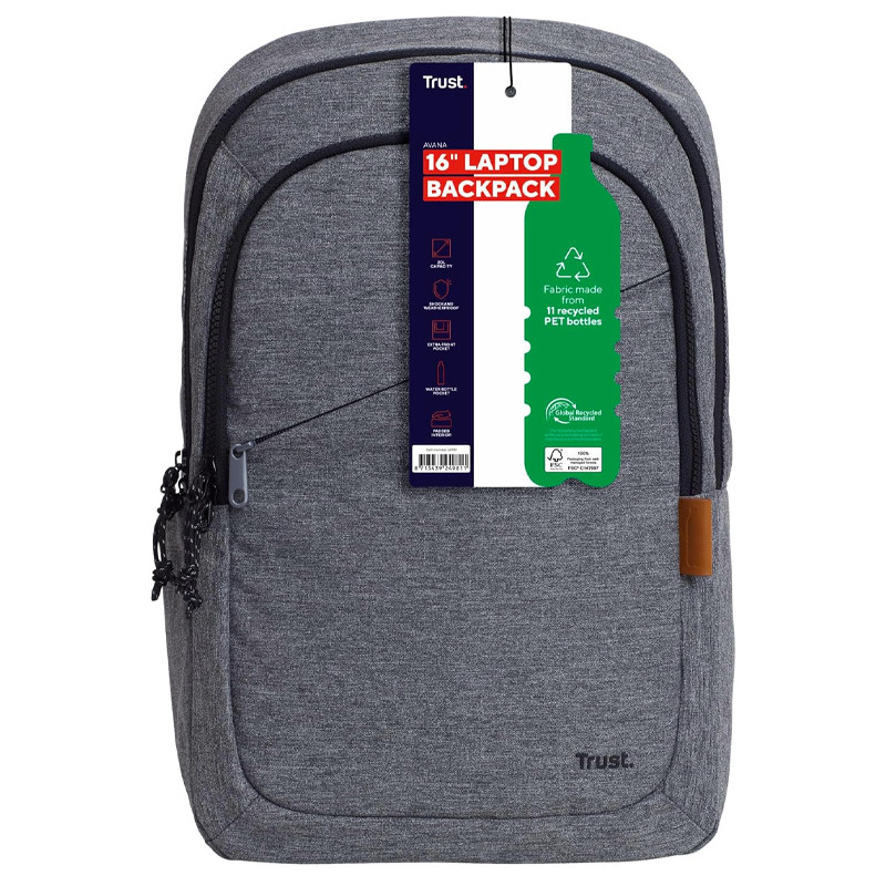 Sac à Dos Trust AVANA Ecologique 16" Gris en Tunisie