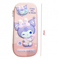 Trousse Scolaire Gerex Hello Kuromi Rose Pastel en Tunisie