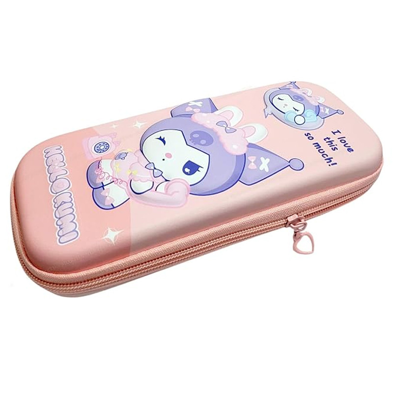 Trousse Scolaire Gerex Hello Kuromi Rose Pastel en Tunisie