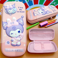 Trousse Scolaire Gerex Hello Kuromi Rose Pastel en Tunisie