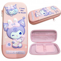 Trousse Scolaire Gerex Hello Kuromi Rose Pastel en Tunisie
