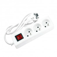 Multiprise Somef BL3INT-5-G 3 Prises Avec Interrupteur Blanc en Tunisie