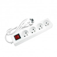 Multiprise Somef BL4INT-14-G 4 Prises Avec Interrupteur Blanc en Tunisie