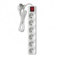 Multiprise Somef BL6INT-3-G 6 Prises Avec Interrupteur Blanc en Tunisie
