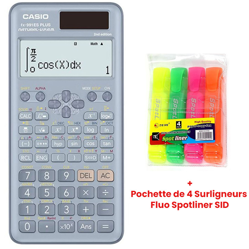 Calculatrice Scientifique Casio FX-991ESPLUS-B 12 Chiffres Bleu en Tunisie