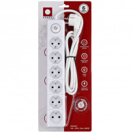 Multiprise Somef BL6BP-14-G1.4 6 Prises Avec Bouton Poussoir Blanc en Tunisie