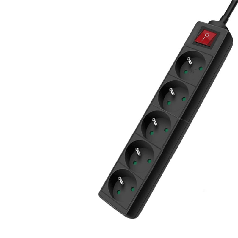 Multiprise Somef BLNR5INT-14-G 5 Prises Avec Interrupteur Noir en Tunisie