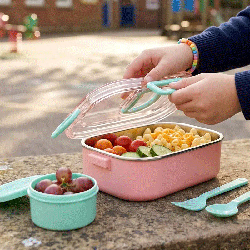 Lunch Box Gerex Double Grid NO.2685 900ML Rose en Tunisie