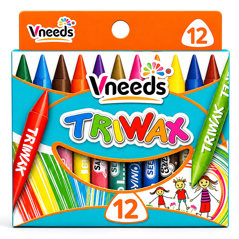 12 Crayons De Cires Vneeds V1010 12/9 en Tunisie