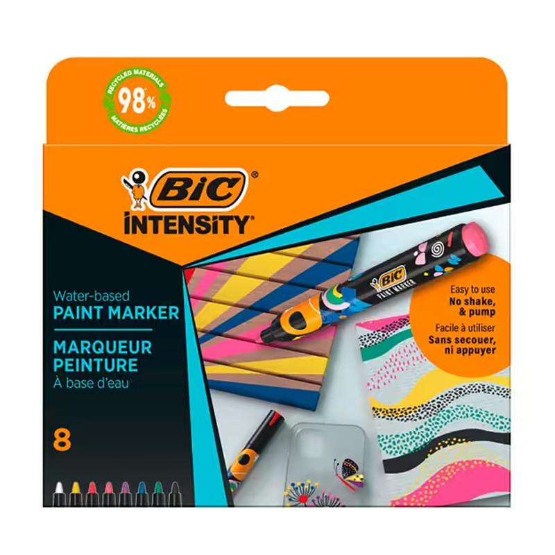 Lot De 8 Marqueurs Bic Intensity Couleurs Vives en Tunisie