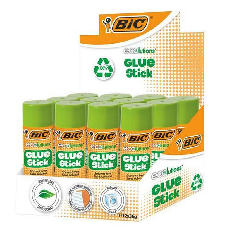 12 Bâtons de Colle Stick Bic Glue Stick 36G
