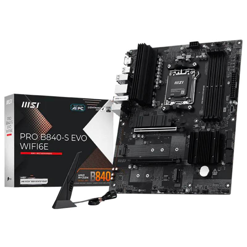 Carte Mère MSI Pro B840-S EVO WIFI6E DDR5 AM5 En Tunisie
