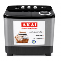 Machine à Laver Semi Automatique Akai AK-WM11TA 11Kg Silver en Tunisie