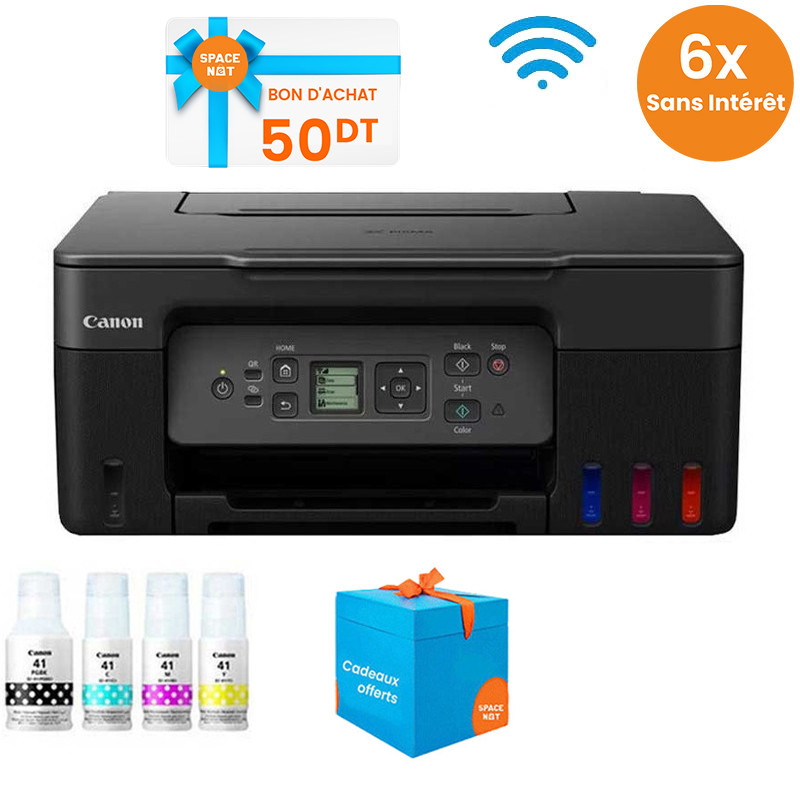 Imprimante Canon Multifonction Pixma G3470 Couleur Réservoir Intégré Wifi Noir en Tunisie
