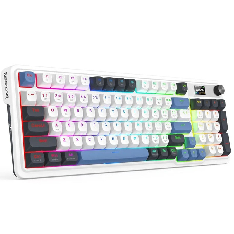 Clavier Gamer Mécanique Redragon K719 Galatin Pro RGB Blanc & Vert En Tunisie