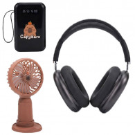 Pack 3en1 Capybara XYX-03 Casque Bluetooth + Power Bank + Ventilateur Portable en Tunisie
