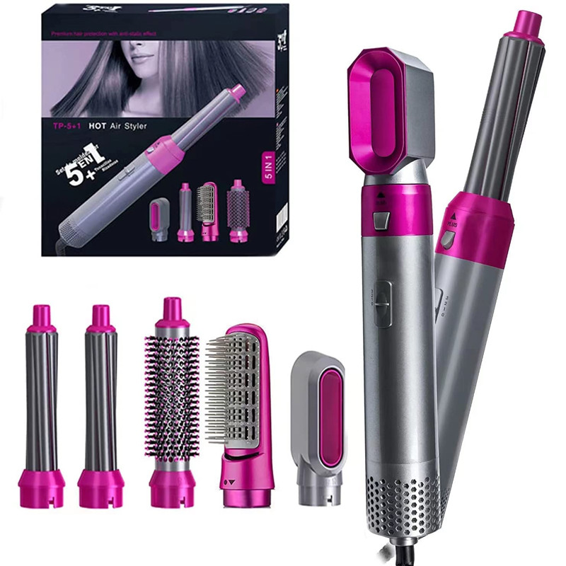 Sèche Cheveux 5En1 Hot Air Styler YX-818 1000W Rose En Tunisie