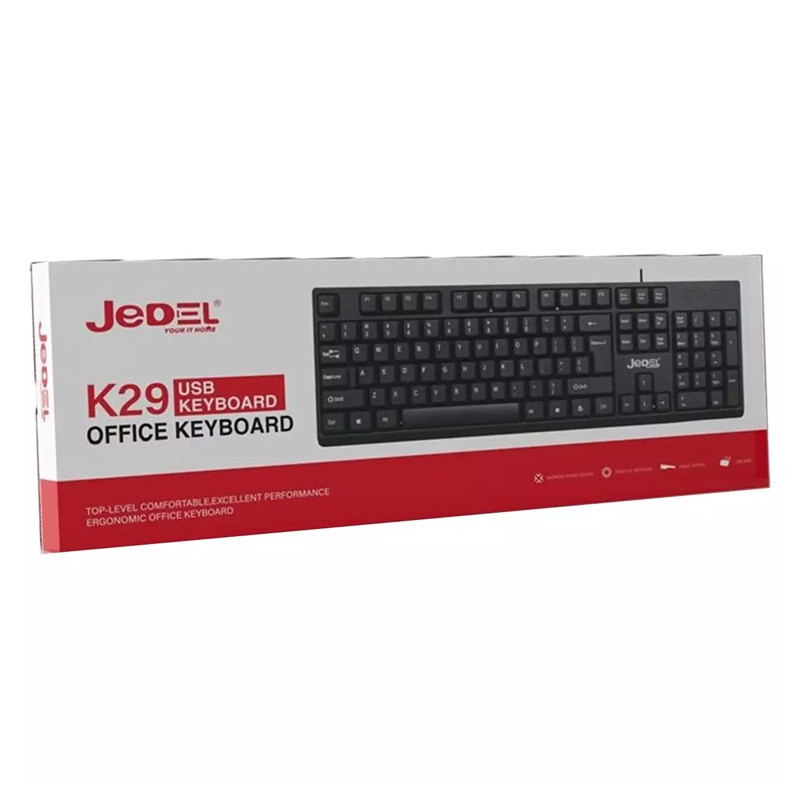 Clavier Filaire Jedel K29 USB Noir en Tunisie