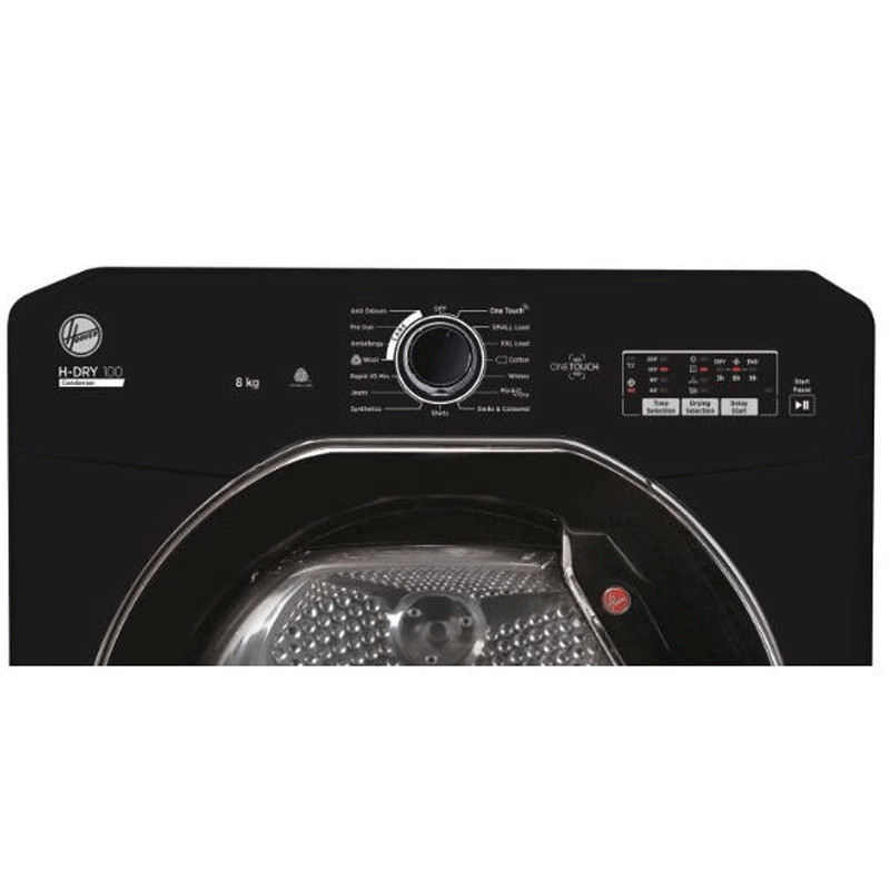 Sèche Linge Frontale Hoover HLEC8LGB-80 Smart 8KG Noir en Tunisie