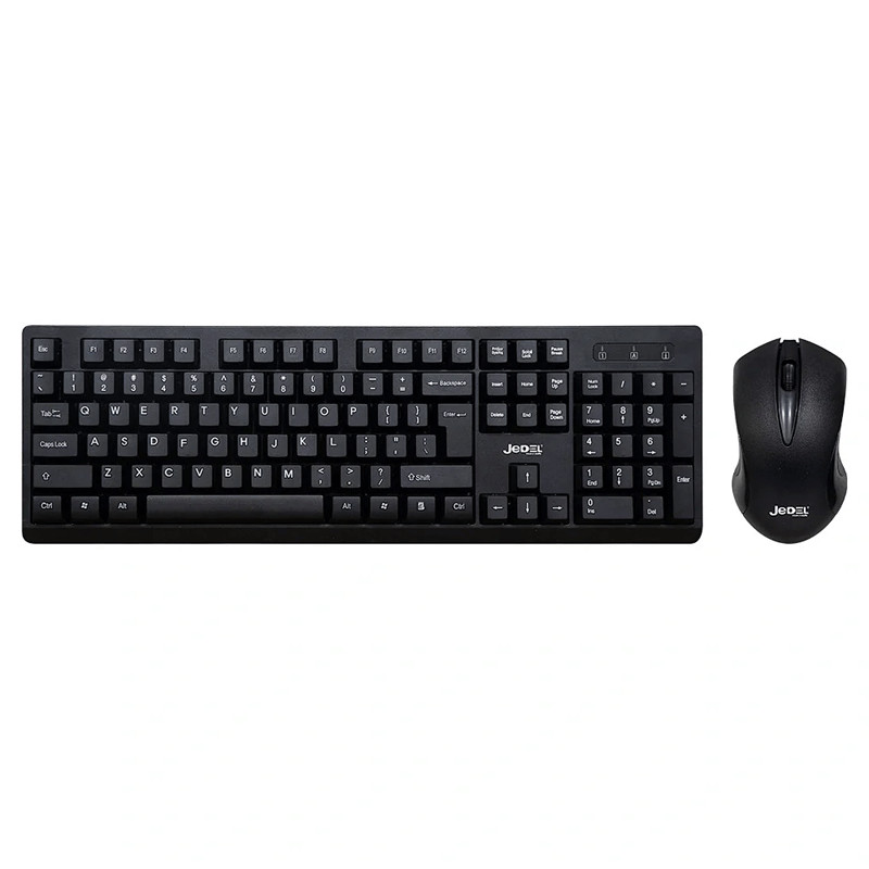 Ensemble Clavier & Souris Sans Fil Jedel WS736 Noir en Tunisie