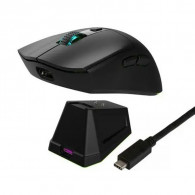 Souris Gamer Sans Fil Jedel WD139 Noir + Station De Charge Magnétique