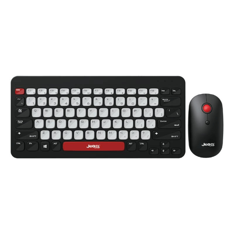 Ensemble Clavier & Souris Sans Fil Jedel WS681 Noir en Tunisie